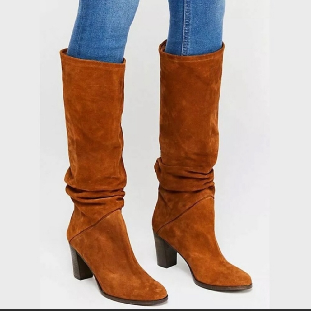 Free People Tennison Tall Suede Boot - 38 NIB